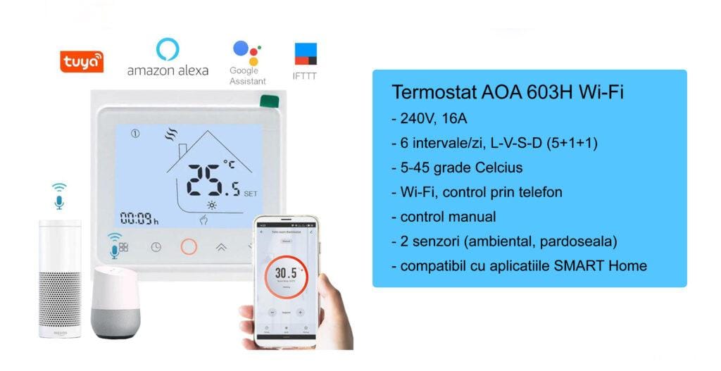 Ce trebuie sa stii de incalzirea electrica in pardoseala Termostat incalzire pardoseala wifi SMART
