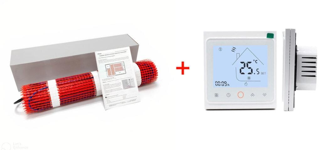 Set covor incalzire pardoseala 4 mp+termostat WiFi kit covor electric incalzire pardoseala