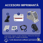 ZY 909 imprimanta termica AOA Tools 4 imprimanta de etichete bluetooth zywell cu suport extern de role inclus